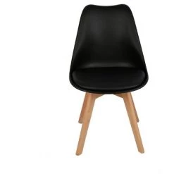 OOBEST Wihobby 4 Chaises Design Contemporain Nordique Scandinave - Noir -banc et tabouret Soldes Boutique 13935117 3