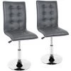 OOBEST ULTRA CONFORTABLE 2 Chaises De Cuisine Salon Salle à Manger Design Hauteur Réglable 38cm - 55cm Gris -banc et tabouret Soldes Boutique 13935138 1