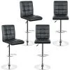 OOBEST Lot De 4 Tabourets De Bar - 40* 46 *(98-118)cm - Réglable Et Pivotant - Noir 1 OOBEST Lot De 4 Tabourets De Bar - 40* 46 *(98-118)cm - Réglable Et Pivotant - Noir -banc et tabouret Soldes Boutique 13950552 1