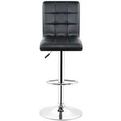 OOBEST Lot De 4 Tabourets De Bar - 40* 46 *（98-118）cm - Réglable Et Pivotant - Noir -banc et tabouret Soldes Boutique 13950552 2