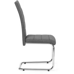 IDMARKET Lot De 4 Chaises MIA En Tissu Gris Anthracite Pour Salle à Manger - Gris -banc et tabouret Soldes Boutique 13951448 3