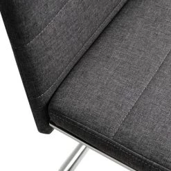 IDMARKET Lot De 4 Chaises MIA En Tissu Gris Anthracite Pour Salle à Manger - Gris -banc et tabouret Soldes Boutique 13951448 5