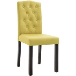 Chaises De Salle à Manger Tissu 2 Pcs Vert VidaXL 9 Chaises De Salle à Manger Tissu 2 Pcs Vert VidaXL -banc et tabouret Soldes Boutique 13951571 3