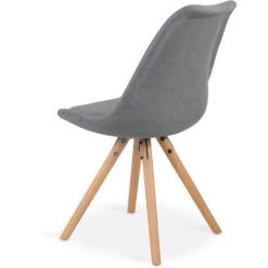 INTENSEDECO Lot De 4 Chaises Scandinaves Frida Tissu Gris - Gris 9 INTENSEDECO Lot De 4 Chaises Scandinaves Frida Tissu Gris - Gris -banc et tabouret Soldes Boutique 13975132 4