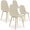 INTENSEDECO Lot De 4 Chaises Scandinaves Bali Tissu Beige - Beige 2 INTENSEDECO Lot De 4 Chaises Scandinaves Bali Tissu Beige - Beige -banc et tabouret Soldes Boutique 13975136 1