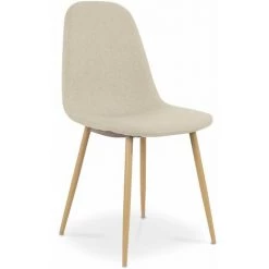 INTENSEDECO Lot De 4 Chaises Scandinaves Bali Tissu Beige - Beige -banc et tabouret Soldes Boutique 13975136 3