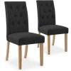 INTENSEDECO Lot De 2 Chaises Capitonnées Gaya Tissu Noir - Noir -banc et tabouret Soldes Boutique 13975235 1