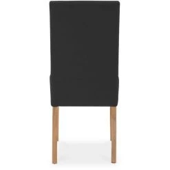 INTENSEDECO Lot De 2 Chaises Capitonnées Gaya Tissu Noir - Noir 7 INTENSEDECO Lot De 2 Chaises Capitonnées Gaya Tissu Noir - Noir -banc et tabouret Soldes Boutique 13975235 3