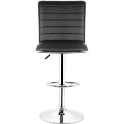 OOBEST Lot De 4 Chaises De Bar Pied En Métal Pivotantes Et Réglables En Hauteur 55 Cm - 75 Cm Noir -banc et tabouret Soldes Boutique 13976303 2