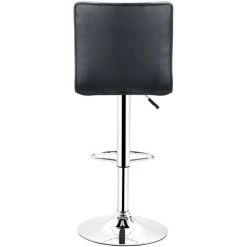 OOBEST Lot De 4 Chaises De Bar Pied En Métal Pivotantes Et Réglables En Hauteur 55 Cm - 75 Cm Noir -banc et tabouret Soldes Boutique 13976303 4