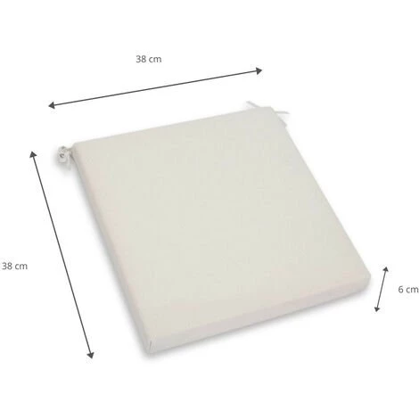 Coussin Pour Chaise Chillvert Javea Carré 38x38x6 Cm Blanc Écru Déhoussable 6 Coussin Pour Chaise Chillvert Javea Carré 38x38x6 Cm Blanc Écru Déhoussable – Image 4