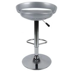 OOBEST Tabourets De Bar Lot De 2, Chaise De Bar, Tabouret De Bar En ABS Plastique Avec Repose-Pieds, Hauteur Réglables Sur Poignée, Pour Cuisine, Bar, Bistrot, Gris -banc et tabouret Soldes Boutique 14064569 3