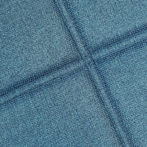 MEUBLETMOI Lot De 2 Chaises En Tissu Bleu Surpiqué Avec Piètement Chêne - BETI - Bleu 7 MEUBLETMOI Lot De 2 Chaises En Tissu Bleu Surpiqué Avec Piètement Chêne - BETI - Bleu – Image 5