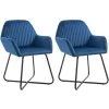 Chaises De Salle à Manger Velours 2 Pcs Bleu VidaXL 1 Chaises De Salle à Manger Velours 2 Pcs Bleu VidaXL -banc et tabouret Soldes Boutique 14161873 1