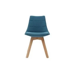 MILIBOO & STÉPHANE PLAZA Chaises Scandinaves En Tissu Cassé Bois (lot De 2) MATILDE - Bleu Canard - Bleu Canard -banc et tabouret Soldes Boutique 14176311 2