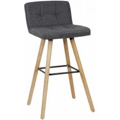 OOBEST Lot De Bar 2 Tabourets De Bar En Bois Hêtre Massif - Revêtement Tissu - Scandinave - L 42 X P 49 Cm - Gris 8 OOBEST Lot De Bar 2 Tabourets De Bar En Bois Hêtre Massif - Revêtement Tissu - Scandinave - L 42 X P 49 Cm - Gris -banc et tabouret Soldes Boutique 14218732 2