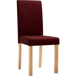 Chaises De Salle à Manger Tissu Rouge Bordeaux 2 Pcs VidaXL 9 Chaises De Salle à Manger Tissu Rouge Bordeaux 2 Pcs VidaXL -banc et tabouret Soldes Boutique 14296414 3