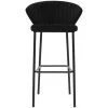 MILIBOO & STÉPHANE PLAZA Tabouret De Bar Design Velours 75cm DALLY - Noir Velours - Noir Velours -banc et tabouret Soldes Boutique 14309123 1