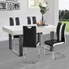 IDMARKET Lot De 4 Chaises PIA Noires Et Blanches Pour Salle à Manger - Noir -banc et tabouret Soldes Boutique 14358083 1