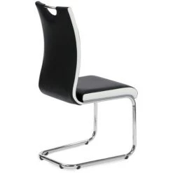 IDMARKET Lot De 4 Chaises PIA Noires Et Blanches Pour Salle à Manger - Noir -banc et tabouret Soldes Boutique 14358083 4