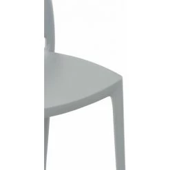 CLP Chaise De Jardin Empilable Maya En Plastique Gris Clair -banc et tabouret Soldes Boutique 14771565 5