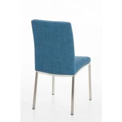 CLP Chaise De Salle à Manger Grenoble Tissu Bleu -banc et tabouret Soldes Boutique 14774274 4