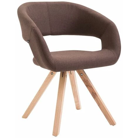 CLP Chaise De Salle à Manger Suez Tissu Marron Nature 3 CLP Chaise De Salle à Manger Suez Tissu Marron Nature