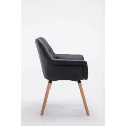 CLP Chaise De Salle à Manger Cassidy Similicuir Noir Nature -banc et tabouret Soldes Boutique 14779532 3
