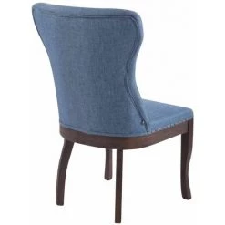 CLP Chaise De Salle à Manger Windsor Tissu Bleu -banc et tabouret Soldes Boutique 14781613 4