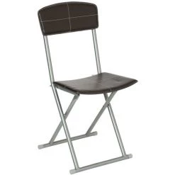 ATMOSPHERA Chaise Pliante - PVC - 40 X 40 X 85 - Marron