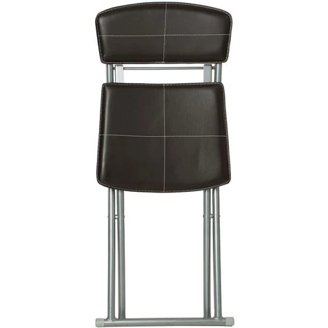 ATMOSPHERA Chaise Pliante - PVC - 40 X 40 X 85 - Marron 5 ATMOSPHERA Chaise Pliante - PVC - 40 X 40 X 85 - Marron – Image 3