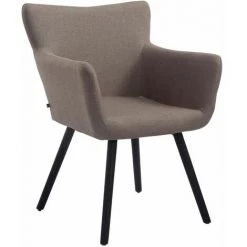CLP Chaise Visiteur Antwerpen Tissu Taupe Noir (chêne)
