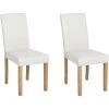 BELIANI 2 Chaises En Cuir PU Blanc - Blanc 2 BELIANI 2 Chaises En Cuir PU Blanc - Blanc -banc et tabouret Soldes Boutique 14834729 1