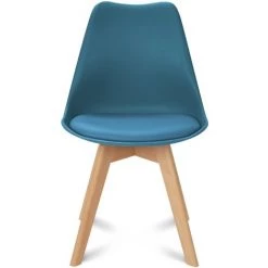 IDMARKET Lot De 4 Chaises SARA Bleu Canard Pour Salle à Manger - Bleu -banc et tabouret Soldes Boutique 14930207 4