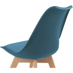 IDMARKET Lot De 4 Chaises SARA Bleu Canard Pour Salle à Manger - Bleu -banc et tabouret Soldes Boutique 14930207 5