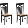 BELIANI Lot De 2 Chaises Noires Et Marron - Noir 2 BELIANI Lot De 2 Chaises Noires Et Marron - Noir -banc et tabouret Soldes Boutique 14946305 1