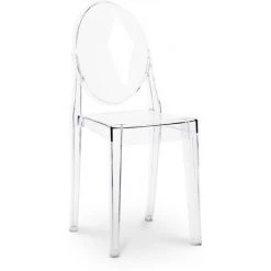 GHOST STYLE Chaise à Manger Victoria Queen Design Transparent Transparent - PC, Plastique - Transparent