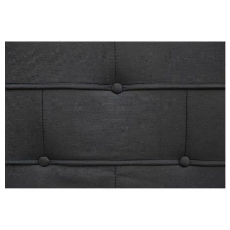 IDIMEX Lit Double Pour Adulte NIZZA 140x190 Cm 2 Places / 2 Personnes, Avec Sommier Et Pieds En Métal Chromé, Tissu Capitonné Noir - Noir 6 IDIMEX Lit Double Pour Adulte NIZZA 140x190 Cm 2 Places / 2 Personnes, Avec Sommier Et Pieds En Métal Chromé, Tissu Capitonné Noir - Noir – Image 4