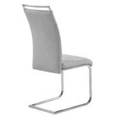 IDIMEX Lot De 4 Chaises De Salle à Manger Ou Cuisine ERICA Avec Assise Rembourrée Poignée Et Piètement Chromé, Revêtement Tissu Gris Clair - Gris Clair 9 IDIMEX Lot De 4 Chaises De Salle à Manger Ou Cuisine ERICA Avec Assise Rembourrée Poignée Et Piètement Chromé, Revêtement Tissu Gris Clair - Gris Clair -banc et tabouret Soldes Boutique 15070864 4