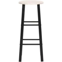 Tabourets De Bar 2 Pcs MDF Noir VidaXL -banc et tabouret Soldes Boutique 15093040 3