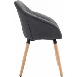 Chaise De Salle à Manger Tissu Gris Foncé 1 Pc VidaXL -banc et tabouret Soldes Boutique 15250970 3