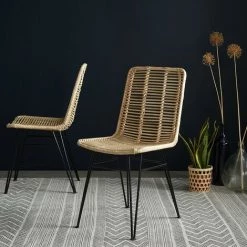 BOIS DESSUS BOIS DESSOUS Chaise En Rotin Et Métal - Naturel -banc et tabouret Soldes Boutique 15281085 4