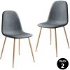 Mc Haus - Pack 2 Chaises ELVA Design Nordic Salle Manger 46x43x86cm Grise Marengo