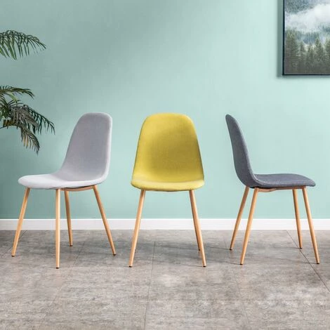Mc Haus - Pack 2 Chaises ELVA Design Nordic Salle Manger 46x43x86cm Grise Marengo 4 Mc Haus - Pack 2 Chaises ELVA Design Nordic Salle Manger 46x43x86cm Grise Marengo – Image 2