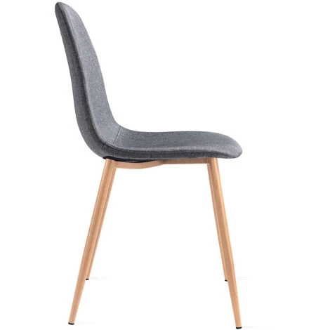 Mc Haus - Pack 2 Chaises ELVA Design Nordic Salle Manger 46x43x86cm Grise Marengo 6 Mc Haus - Pack 2 Chaises ELVA Design Nordic Salle Manger 46x43x86cm Grise Marengo – Image 4