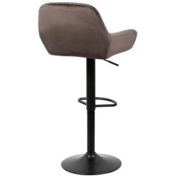 OOBEST Lot De 4 Tabouret De Bar En Velours Hauteur D'assise Réglable 60-82 Cm Pour Bar Salle à Manger Salon - Marron 9 OOBEST Lot De 4 Tabouret De Bar En Velours Hauteur D'assise Réglable 60-82 Cm Pour Bar Salle à Manger Salon - Marron -banc et tabouret Soldes Boutique 15361856 3
