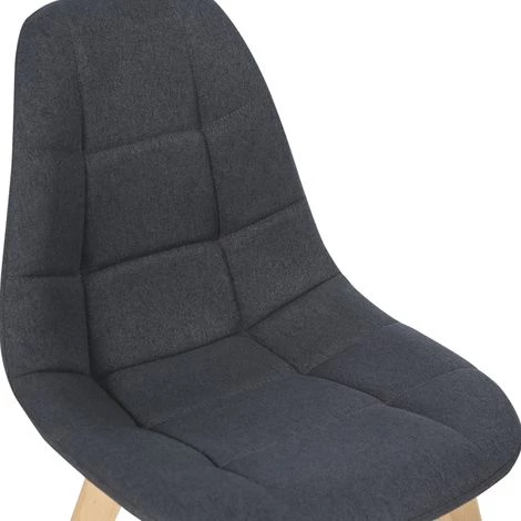 IDMARKET Lot De 4 Chaises GABY Grises En Tissu Pour Salle à Manger - Gris 6 IDMARKET Lot De 4 Chaises GABY Grises En Tissu Pour Salle à Manger - Gris – Image 4