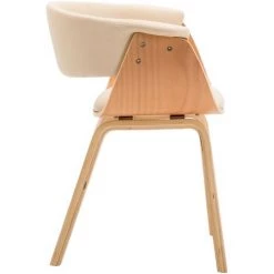 Chaise De Salle à Manger Bois Courbé Et Similicuir Crème 1 Pc Modèle 2 VidaXL 10 Chaise De Salle à Manger Bois Courbé Et Similicuir Crème 1 Pc Modèle 2 VidaXL -banc et tabouret Soldes Boutique 15687930 4