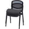 NOWY STYL Siège Visiteur Empilable - Dossier Résille, Piétement Noir - Habillage Anthracite, Lot De 2 - Coloris Assise Et Dossier: Anthracite -banc et tabouret Soldes Boutique 15704300 1