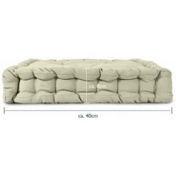 Beautissu Mila Lot De 4 Coussins De Chaise 40 X 40 Cm Nature -banc et tabouret Soldes Boutique 15771207 3